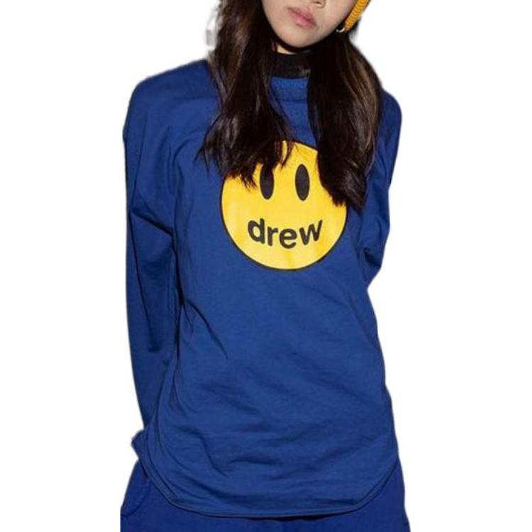 Purchase ドリューハウス×メープルリーフ FW22 ロゴスマイルフェイスTシャツ ブルー 男女兼用。 DR-FW22-256