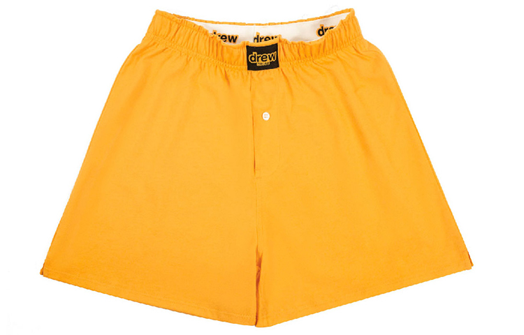 Drew House Yellow Retro Logo Shorts Unisex Casual Sportswear. DR-SS20-91