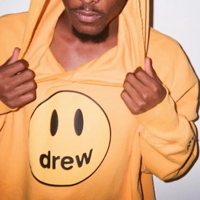 Drew House Yellow Smiley Hoodie Unisex Fleece Winter Edition DR-SS20-018 Purchase Drew House Yellow Smiley Hoodie Unisex Fleece Winter Edition DR-SS20-018
