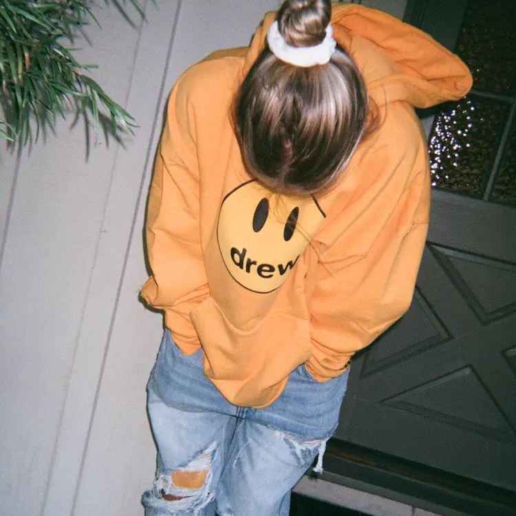 Details for Drew House Yellow Smiley Hoodie Unisex Fleece Winter Edition DR-SS20-018