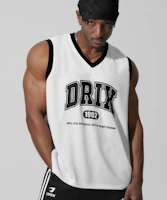 DRIX Basketball Mesh Jersey Side Panel Sleeveless_White DRSST21WH DRIX Basketball Mesh Jersey Side Panel Sleeveless_White DRSST21WH