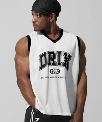 DRIX Basketball Mesh Jersey Side Panel Sleeveless_White DRSST21WH Order DRIX Basketball Mesh Jersey Side Panel Sleeveless_White DRSST21WH