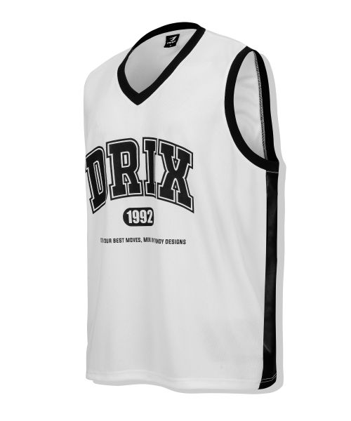Lookbook DRIX Basketball Mesh Jersey Side Panel Sleeveless_White DRSST21WH
