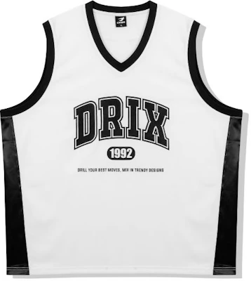 DRIX Basketball Mesh Jersey Side Panel Sleeveless_White DRSST21WH Shop DRIX Basketball Mesh Jersey Side Panel Sleeveless_White DRSST21WH