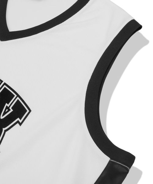 Sizing DRIX Basketball Mesh Jersey Side Panel Sleeveless_White DRSST21WH