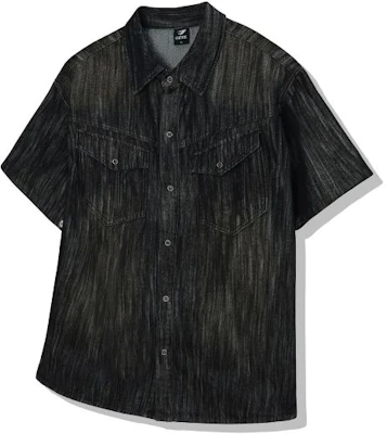 DRIX Rain Slub Muscle Fit Denim Short Sleeve Shirt - Normal Black DRSSH01BK Lookbook DRIX Rain Slub Muscle Fit Denim Short Sleeve Shirt - Normal Black DRSSH01BK