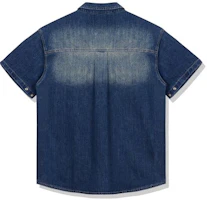 Purchase DRIX Rain Slub Muscle Fit Denim Short Sleeve Shirt_Indigo Blue DRSSH01IDG