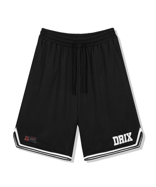 Shop DRIX Rugby Graphic Mesh Bermuda Shorts_Black DRSPT04BK