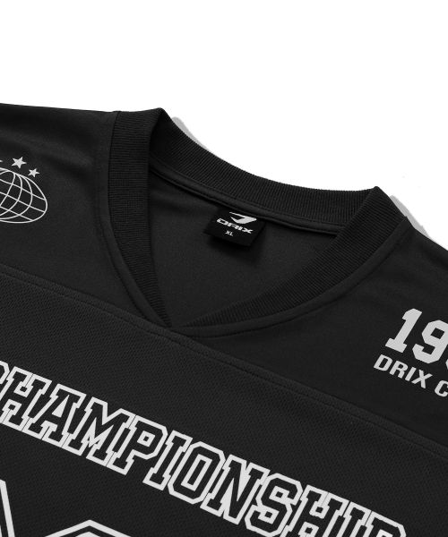 Details for DRIX Rugby Oversized Mesh Jersey Half Sleeve_Black DRSST15BK
