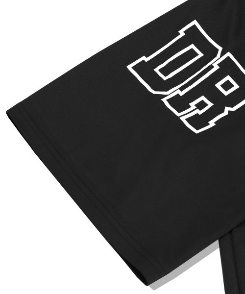Cheap DRIX Rugby Oversized Mesh Jersey Half Sleeve_Black DRSST15BK