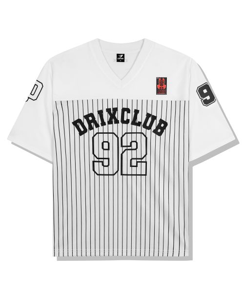 Sizing DRIX Rugby Stripe Mesh Jersey Half Sleeve - Black DRSST43BK