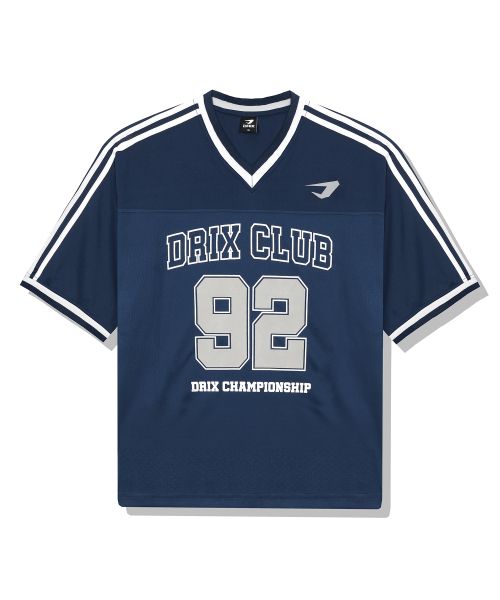 Lookbook DRIX Rugby Track Oversized Mesh Jersey Half Sleeve_Navy DRSST51NV