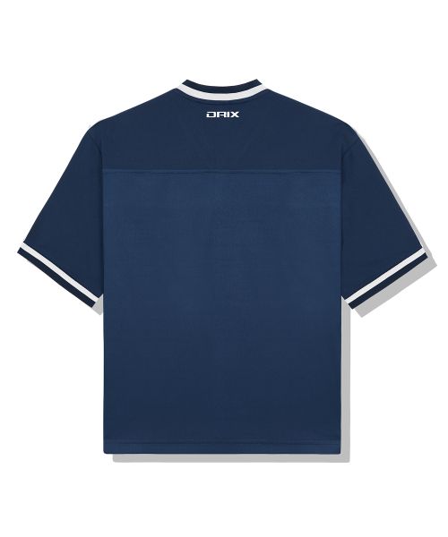 Shop DRIX Rugby Track Oversized Mesh Jersey Half Sleeve_Navy DRSST51NV