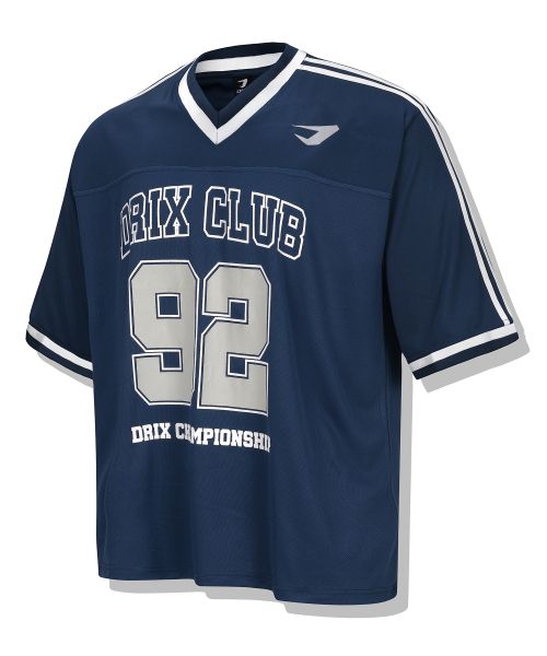 Purchase DRIX Rugby Track Oversized Mesh Jersey Half Sleeve_Navy DRSST51NV