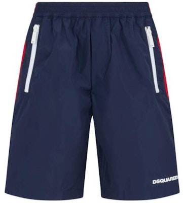 DSQUARED2 90''s 復古彈力海軍藍平口內褲 休閒短褲 S74MU0814S47858-477 Order DSQUARED2 90''s 復古彈力海軍藍平口內褲 休閒短褲 S74MU0814S47858-477