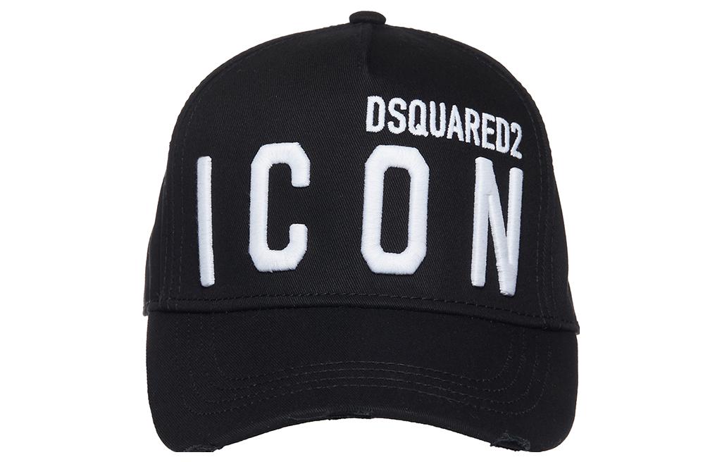DSQUARED2  Black Baseball Cap with Embroidered Logo. BBCM041205C00001M063Black