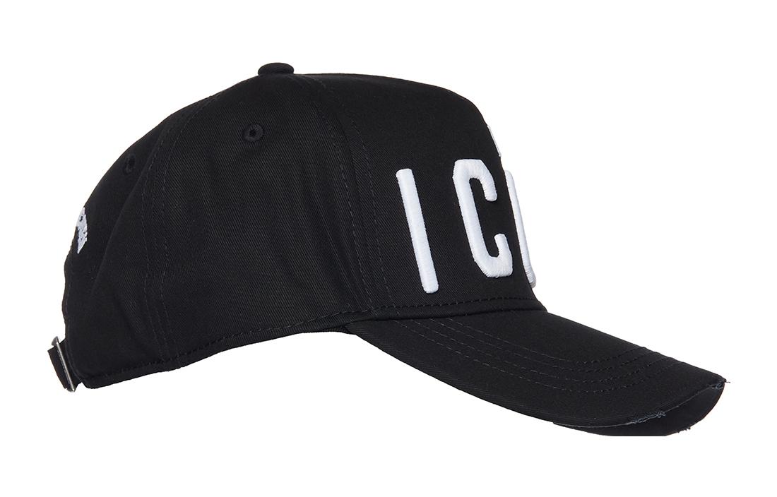 Lookbook DSQUARED2  Black Baseball Cap with Embroidered Logo. BBCM041205C00001M063Black