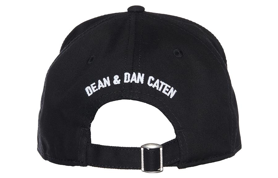 Shop DSQUARED2  Black Baseball Cap with Embroidered Logo. BBCM041205C00001M063Black