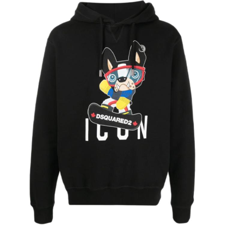DSQUARED2  Black Cartoon Logo Printed Sweatshirt. S79GU0052S25042-900