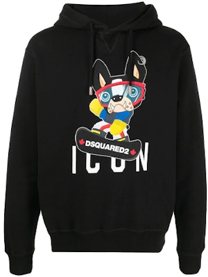 DSQUARED2 Sweater Hitam Logo Kartun Cetak. S79GU0052S25042-900 Order DSQUARED2 Sweater Hitam Logo Kartun Cetak. S79GU0052S25042-900