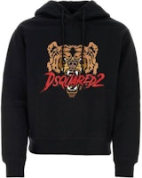 DSQUARED2 Black Colorblock Slim Fit Pullover Hoodie. S74GU0814S25516-900 DSQUARED2 Black Colorblock Slim Fit Pullover Hoodie. S74GU0814S25516-900