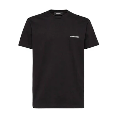 DSQUARED2 Black Letter Logo Print Straight-Cut Crew Neck T-Shirt. S74GD1338D20020-900
