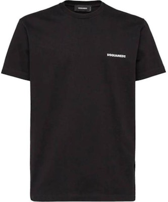 DSQUARED2 黑色字母标志印花直筒圆领T恤. S74GD1338D20020-900 Order DSQUARED2 黑色字母标志印花直筒圆领T恤. S74GD1338D20020-900