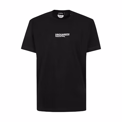 DSQUARED2 Black Logo Crewneck Slim Fit Short Sleeve T-Shirt S74GD0946D20020-900
