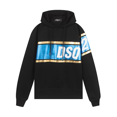 DSQUARED2 Black Logo Print Casual Hoodie. S74GU0263S23092-964