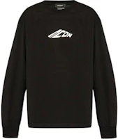 DSQUARED2 Black Long-Sleeve Logo Crew Neck T-Shirt S79GC0099D20033-900 DSQUARED2 Black Long-Sleeve Logo Crew Neck T-Shirt S79GC0099D20033-900