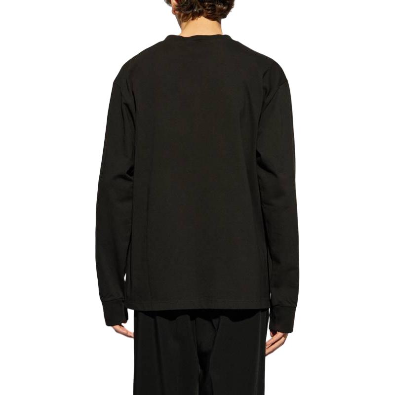 Lookbook DSQUARED2 黑色長袖Logo圓領T恤 S79GC0099D20033-900