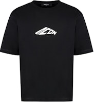 DSQUARED2 Black Loose-Fit Crewneck Logo Print T-Shirt. S79GC0096D20033-900 DSQUARED2 Black Loose-Fit Crewneck Logo Print T-Shirt. S79GC0096D20033-900