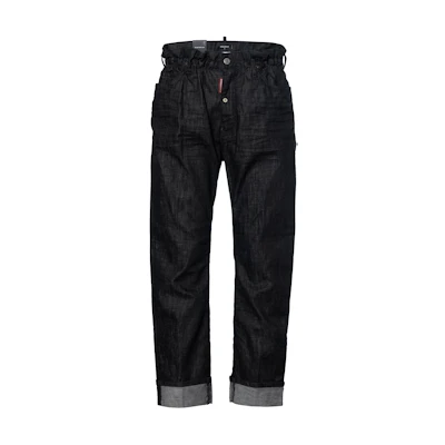 DSQUARED2 Black Loose Fit Logo Button Casual Pants S74LB1541S30357-900