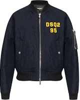Order DSQUARED2 Black Oversized Zipper Letter Print Long Sleeve Jacket. S71AN0563S44216-477