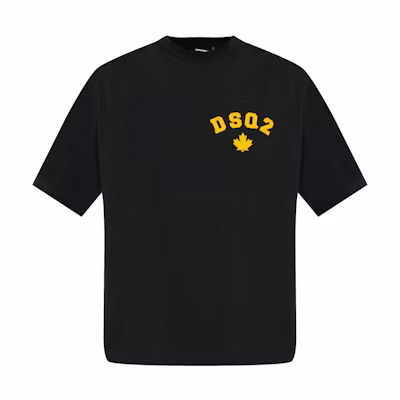 DSQUARED2 Black Slim Fit Crew Neck Logo Print Short Sleeve T-Shirt S71GD1465S24662-900