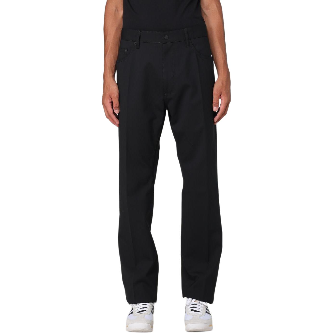 DSQUARED2  Black Solid Zipper Straight Casual Pants. S74KB0963S40320-900