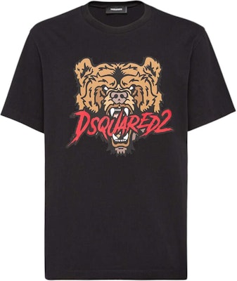 DSQUARED2 黑色虎纹印花标志短袖圆领T恤 S74GD1316D20014900 Order DSQUARED2 黑色虎纹印花标志短袖圆领T恤 S74GD1316D20014900