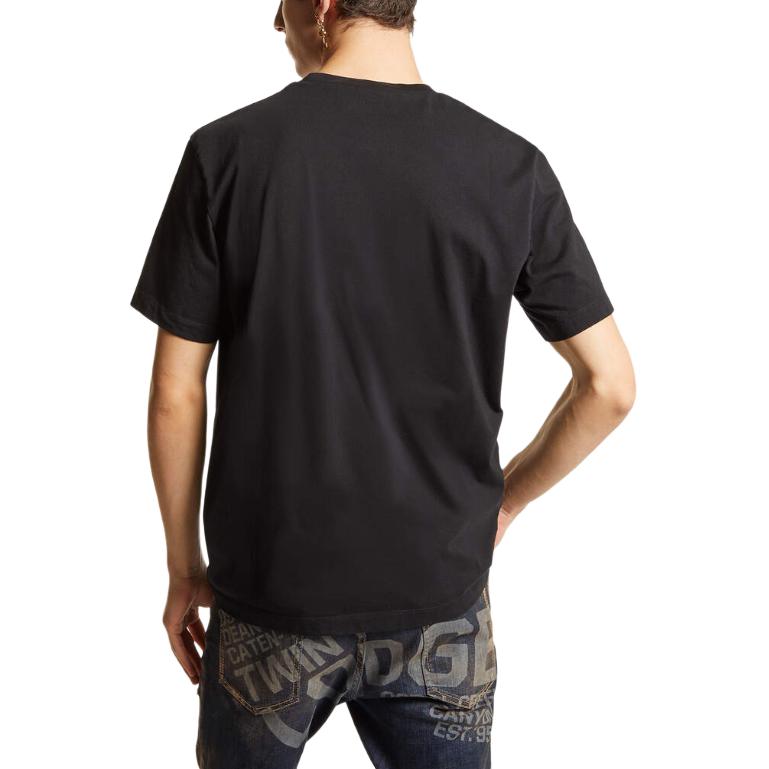 Purchase DSQUARED2 黑色虎纹印花标志短袖圆领T恤 S74GD1316D20014900