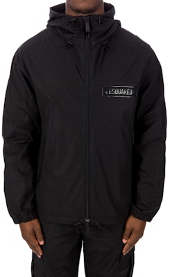 DSQUARED2 ブラック ジップアップ フーディ ジャケット レタープリント入り. S71AN0370S53578-900 Order DSQUARED2 ブラック ジップアップ フーディ ジャケット レタープリント入り. S71AN0370S53578-900