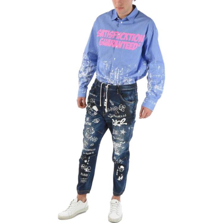 DSQUARED2  Blue Casual Jeans with Fashion Letter Print Design S74LB1088S30685470 圖 4