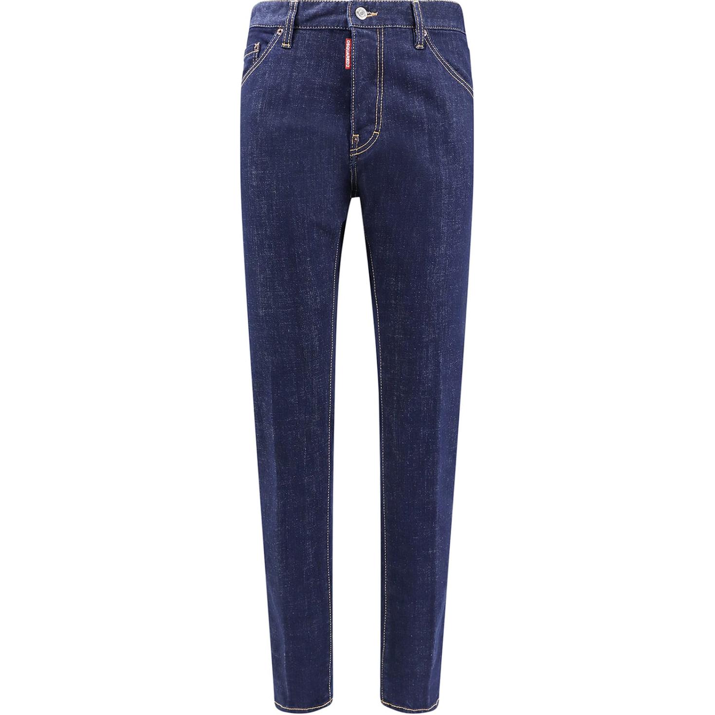 DSQUARED2  Blue Slim Fit Tapered Solid Zipper Jeans S74LB1535S30664-470