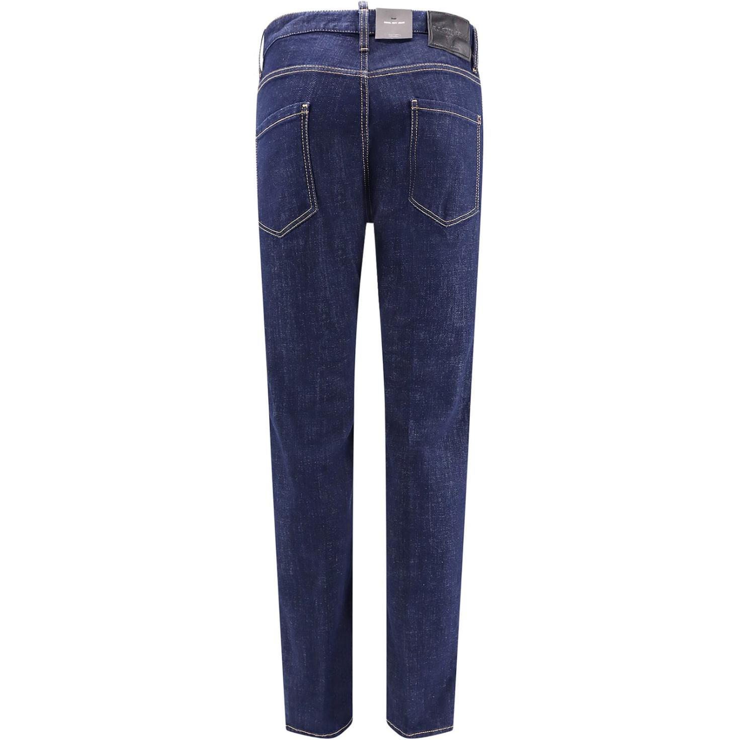 DSQUARED2  Blue Slim Fit Tapered Solid Zipper Jeans S74LB1535S30664-470 圖 3