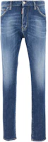 DSQUARED2 Blue Washed Distressed Straight-Fit Zipper Jeans S74LB1571S30872-470 DSQUARED2 Blue Washed Distressed Straight-Fit Zipper Jeans S74LB1571S30872-470