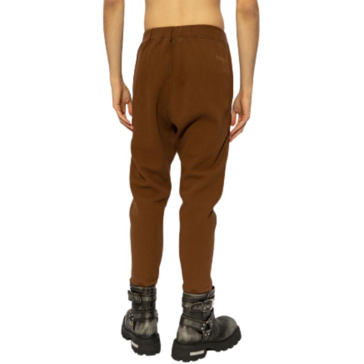 Shop DSQUARED2 Seluar Kasual Coklat Logo Patch Bertali. S74KB0958D25001-132