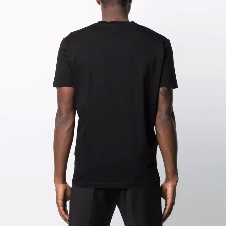 Shop DSQUARED2 卡通字母印花黑色短袖T恤 S79GC0033S23009-900