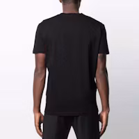 Shop DSQUARED2 Cartoon Letter Print Black Short Sleeve T-Shirt S79GC0033S23009-900