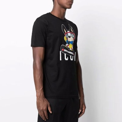 DSQUARED2 卡通字母印花黑色短袖T恤 S79GC0033S23009-900 Purchase DSQUARED2 卡通字母印花黑色短袖T恤 S79GC0033S23009-900