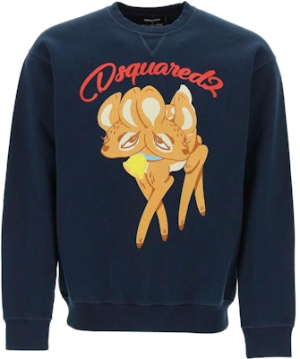 DSQUARED2 Baju Lengan Panjang Cetakan Kartun Biru Navy S71GU0479S25042-478NB Order DSQUARED2 Baju Lengan Panjang Cetakan Kartun Biru Navy S71GU0479S25042-478NB