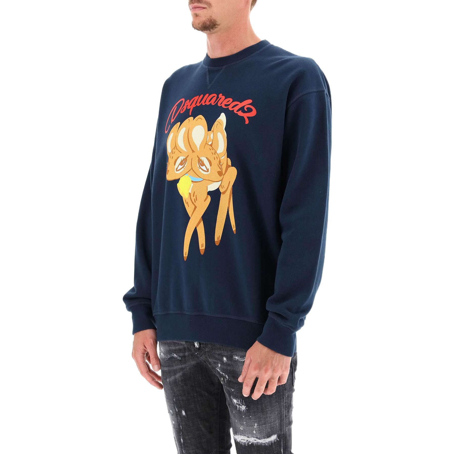 Purchase DSQUARED2 Baju Lengan Panjang Cetakan Kartun Biru Navy S71GU0479S25042-478NB