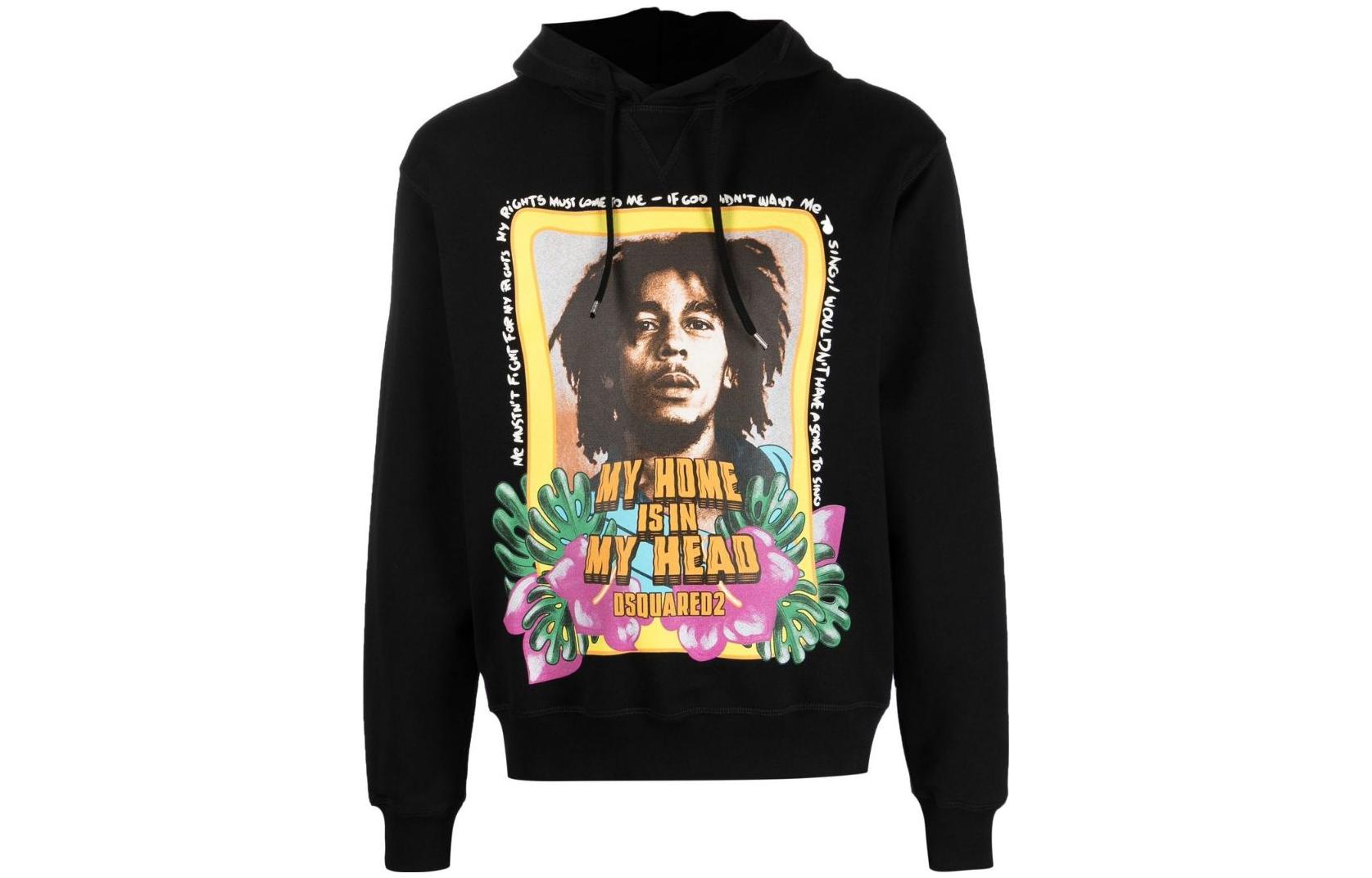 DSQUARED2  Character Letter Graphic Black Hoodie S71GU0571S25551-900